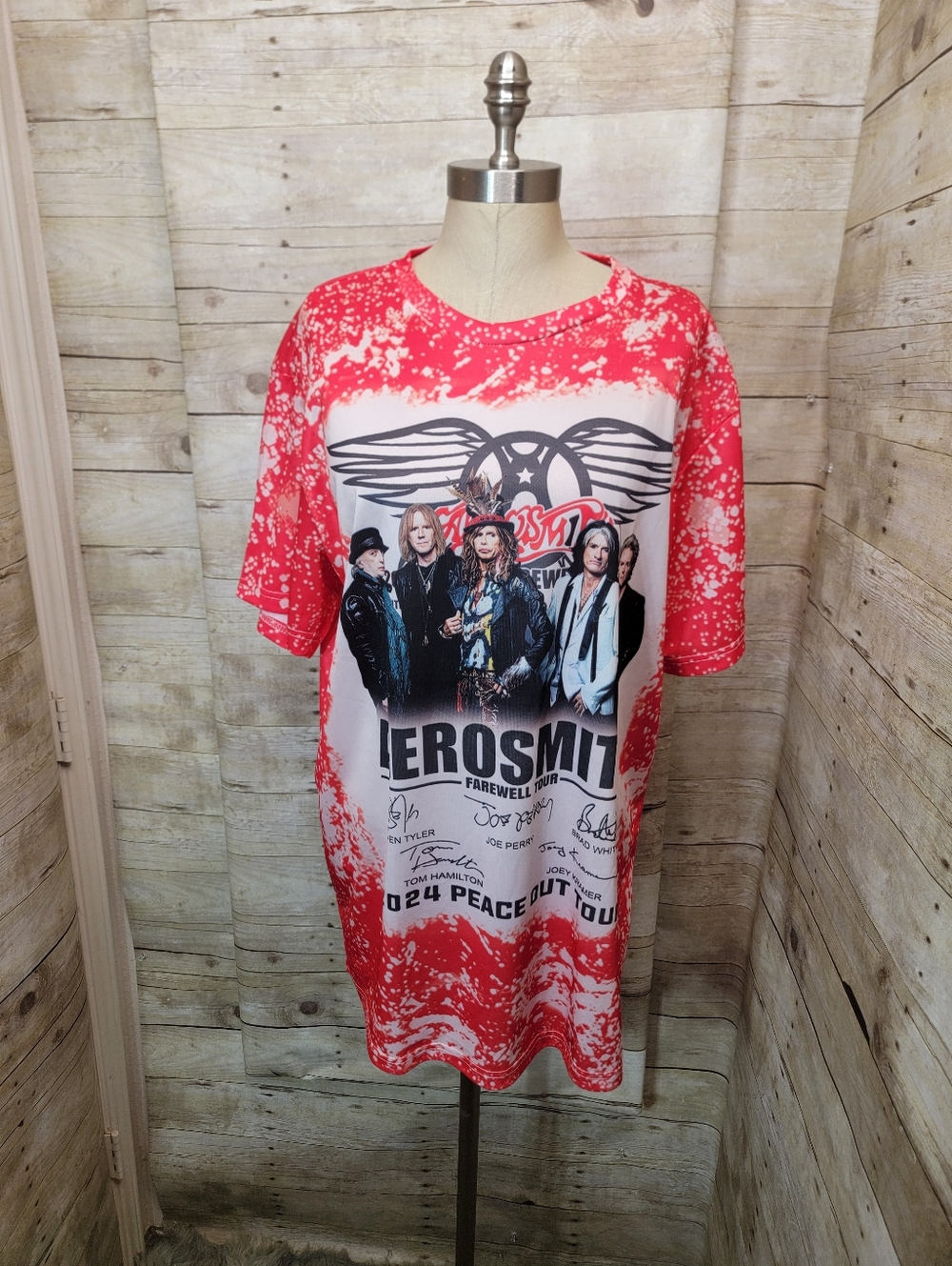 Red Graphic Tour Tee - Band Logo Shirt